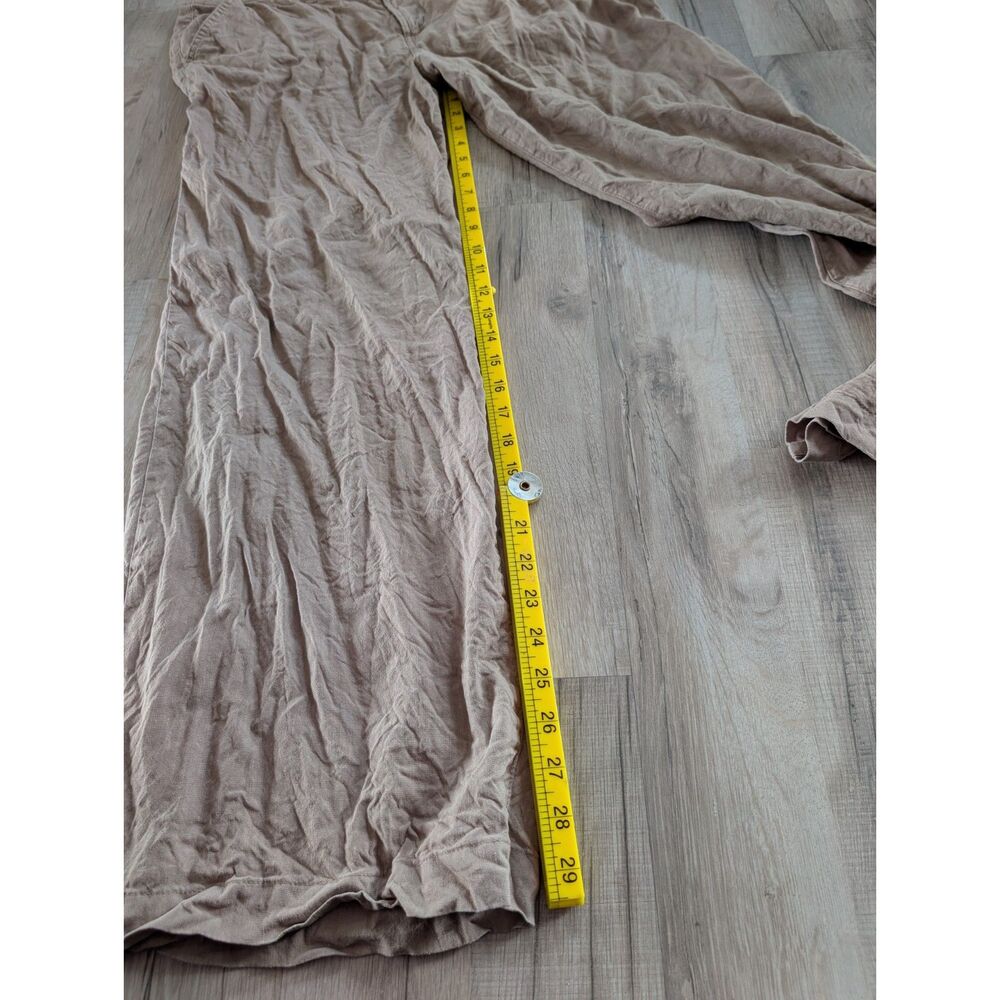 Kut From The Kloth Meg Linen Wide Leg Trouser Khaki Tan, Size 16 (C1) - Picture 6 of 6